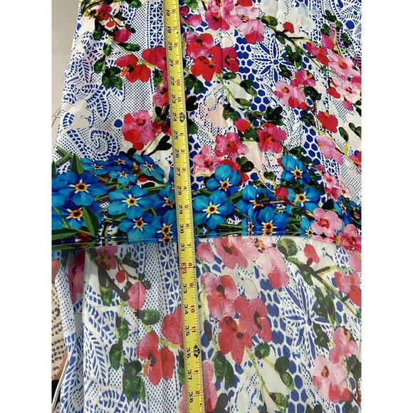 Sakkas Caftan Coverup Dress O/S Laisson Flowy Hi-Low/Top Rhinestone Boxy V-Neck - Picture 10 of 12